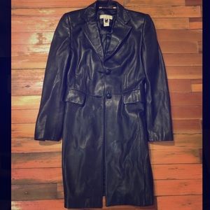 Vintage Leather Trench Coat